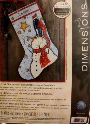 Dimensions 08924 Toll Hat Snowman Stocking