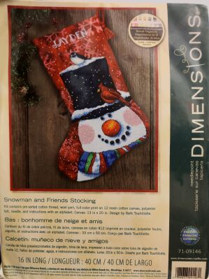 Dimensions 09146 Snowman and Friends Stocking