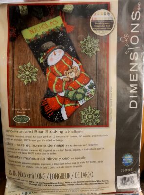 Dimensions 09151 Snowman and Bear Stocking