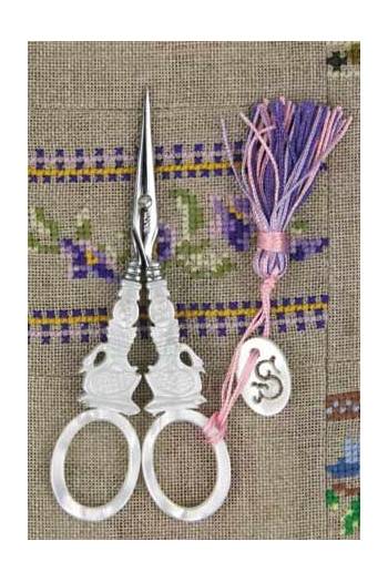 Sajou mother of pearl style embroidery scissors - "Swan" model